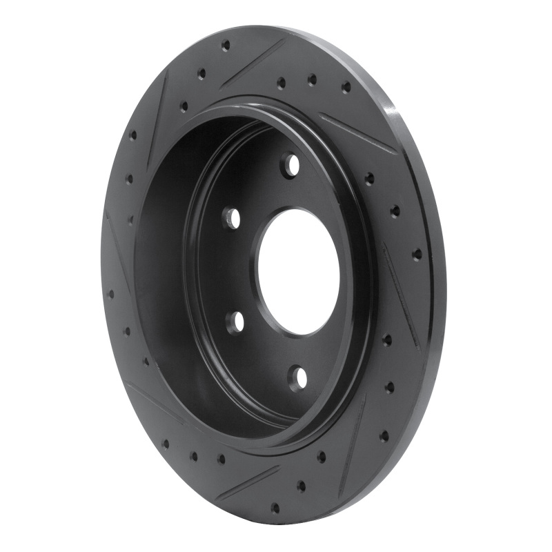 Infiniti QX56 Brake Rotor (1) - Rear Right - R1 Concepts - Drilled & Slotted - Black - `04-`15